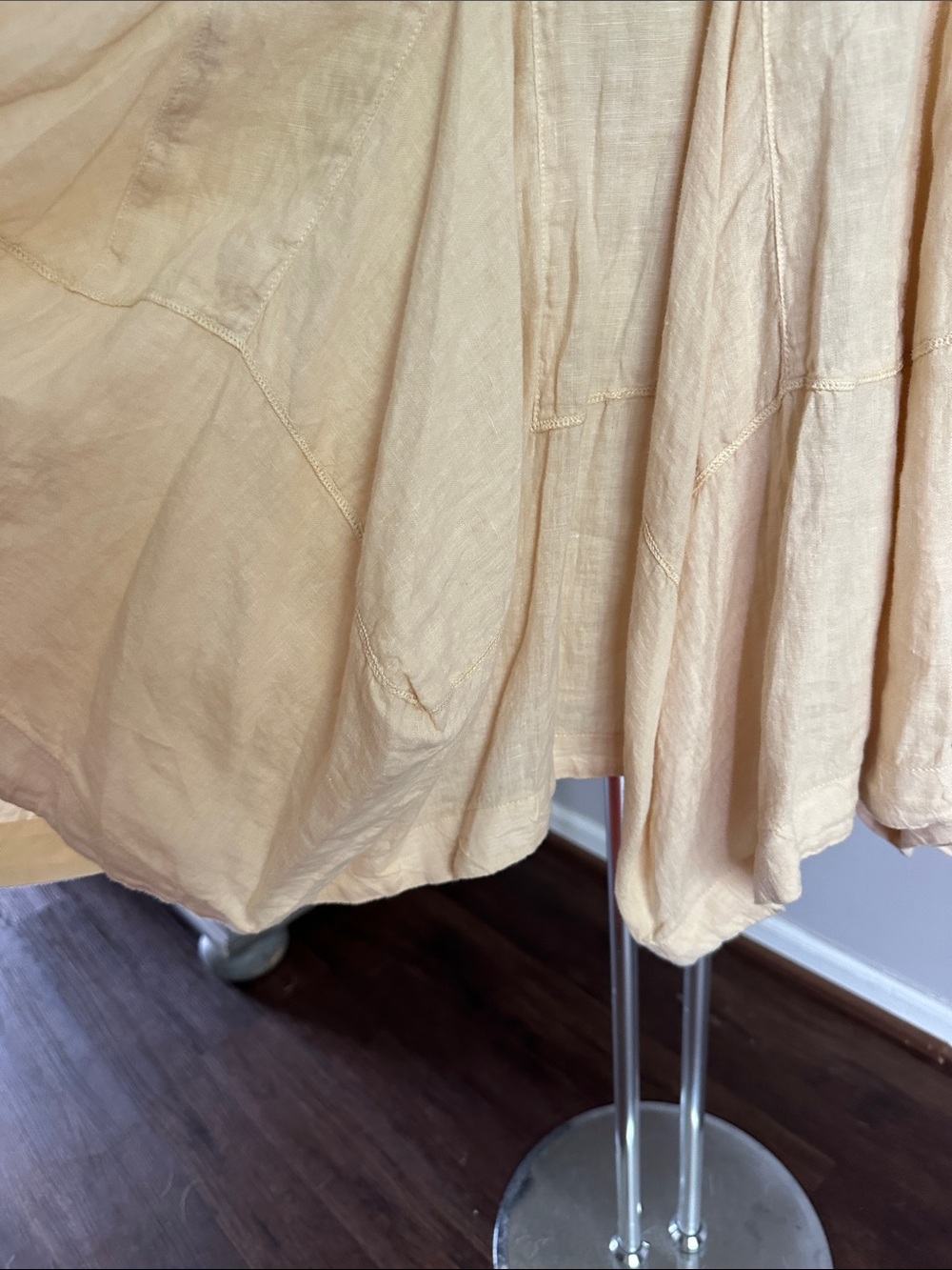 Anthropologie Linen Godet Midi Skirt - Picture 8 of 11